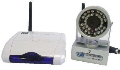 2.4GHz 赤外線CCD搭載ワイヤレス防犯カメラセット